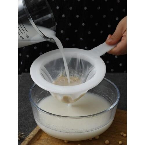 100/200 Mesh Kitchen Ultra-fine Mesh Strainer Kitchen Nylon Mesh Filter Spoon For Suitable For Soy Milk Coffee Milk Yogurt