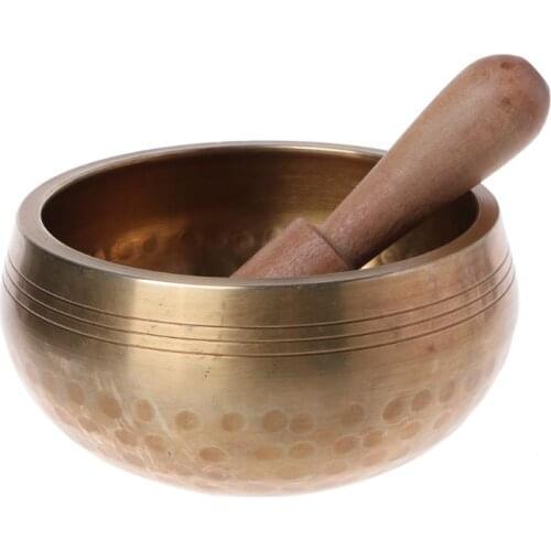 Tibetan Buddhism Singing Bowl Hand Hammered Yoga Copper Chakra Meditation Gift Dropship