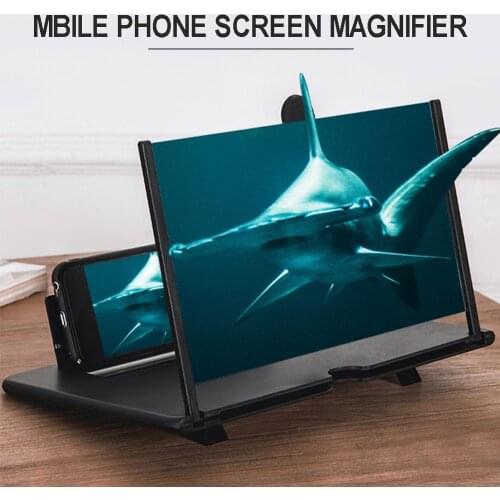 12 Inch Screen Magnifier Mobile Phone 3D HD Screen Enlarger Video Movie Amplifier Holder Stand Bracket Phone Desk Holder