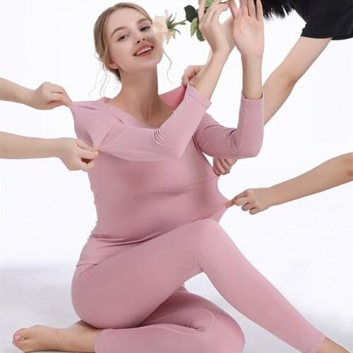 Fanceey Winter Thermal Underwear Women Quick Dry Anti-microbial Stretch Plus velvet Thermo Underwear Sets Female Warm Long Johns
