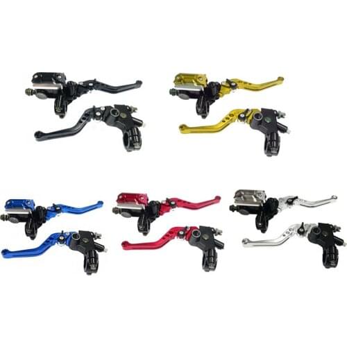 1 Pair Aluminum Motorcycle Hydraulic Brake Clutch Master Cylinder Fits for Honda Yamaha Universal Motorcycle Car