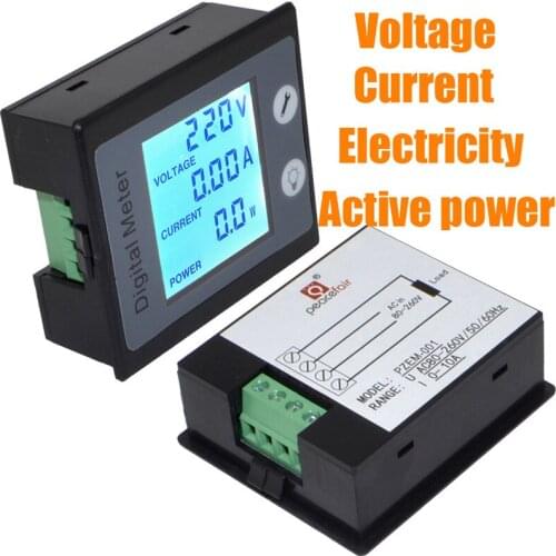 10pcs AC Multi-function Digital Meter Power Energy Voltage Current Tester Volt Amp W KWh Monitor