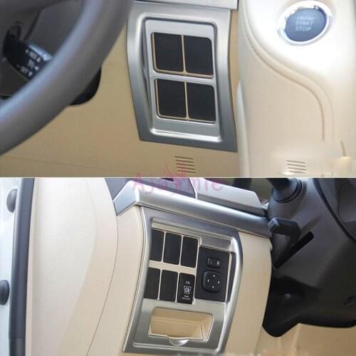 2016-2017 Interior Side Control Button CoverLight Switch Cover Chrome Car Styling For Toyota LC Land Cruiser 200 Accessories