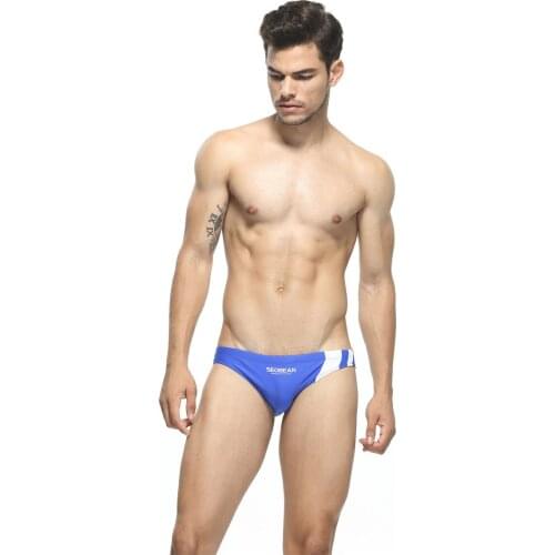 2018 brand SEOBEAN Sexy Mens Swimming Trunks For Swimwear Men Low Waist Swim Briefs Nylon Trunks For Mens Swimsuit