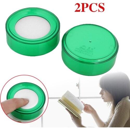 2pcs Dia 7cm Finger Sponge Damper Money Cashier Office Supplies Stationery Business Cute Creative Finger Wet Sponge School Desk