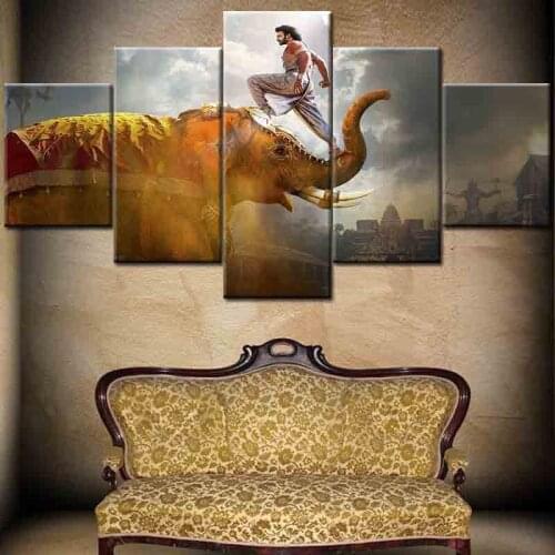5 Pieces of Animal Posters Living Room Bedroom Background Wall Home Decoration Canvas Frameless Printing Hanging Painting Core