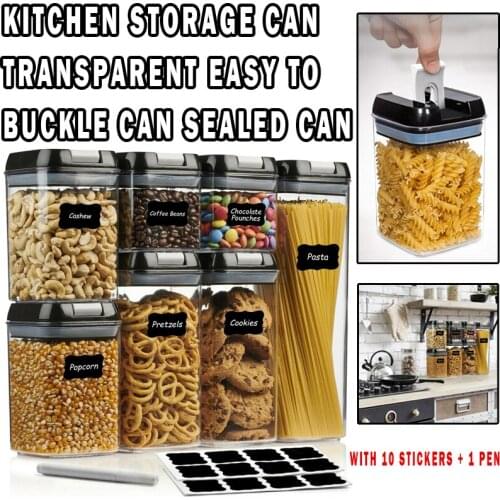 7PCs Creative Dry Food Containers Multi-Capacity Plastic Food Storage Boxes Noodle Multigrain Dried Fruits Containers Supplies