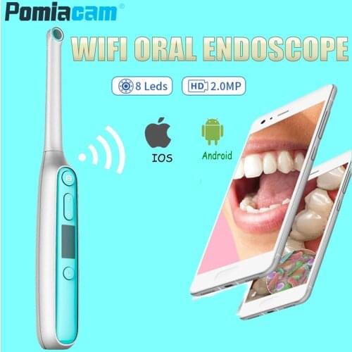 Wireless Wifi Oral Dental Endoscope Camera with 8 adjustable Leds 1080P HD Video For IOS Android Teeth Inspection endoscope 401
