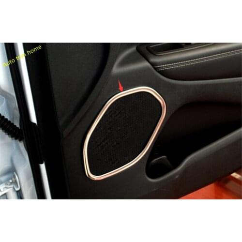 Side Door Stereo Speaker Audio Sound Loudspeaker Cover Trim For Jeep Grand Cherokee 2011 - 2014 Stainless Steel Auto Accessories