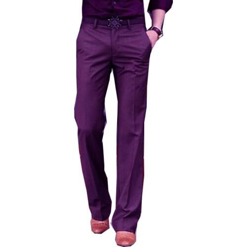 New fashion mens summer flared pants British suit straight pants hot feet formal and novel
