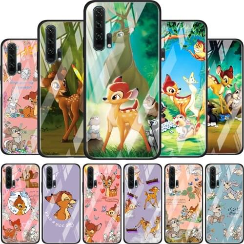 Disney Fawn Bambi for Honor 30 20 10 9X Pro Plus Lite 8X Huawei Y8P Y6P Y5P Y9 Y7 Y6 2019 Tempered Glass Phone Case