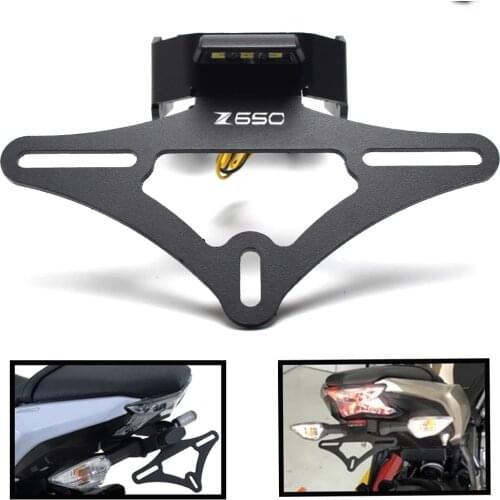 License Plate Holder LED Light for KAWASAKI Z650 NINJA 650 2017 2018 2019 Motorcycle Accessories Tail Tidy Fender Eliminator CNC