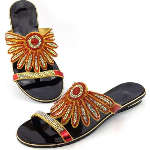 Doershow free shipping top quality African sandals for party,fashion style ladies shoes with rhinestones!!!!DD1-53