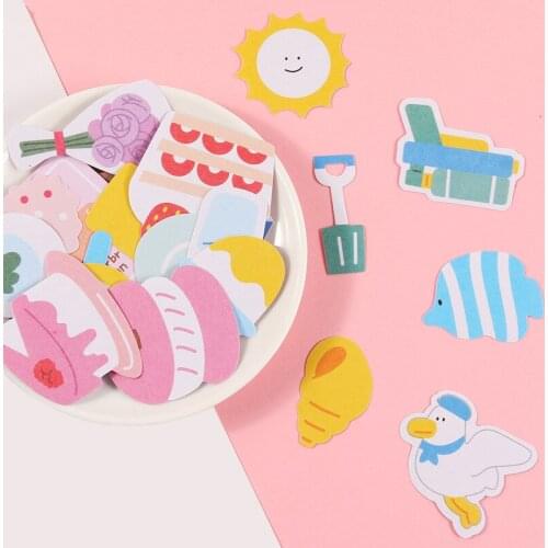 Kawaii Fruit Weather Breakfast Decorative Stickers Cartoon Flakes Sticker Journal Supplies DIY Scrapbooking Creative Stationery
