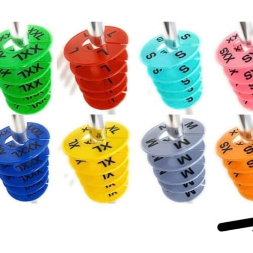 5PCS/lot Multi Size Round Hangers Closet Dividers For Clothes Stores DIY Plastic Clothing Size Dividers