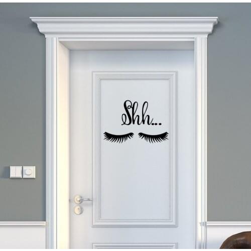 Fashion Sex Girls Eyelash Vinyl Wall Stickers Home Decoration Art Decals Toilet Stickers Door Stickers Background Living Room