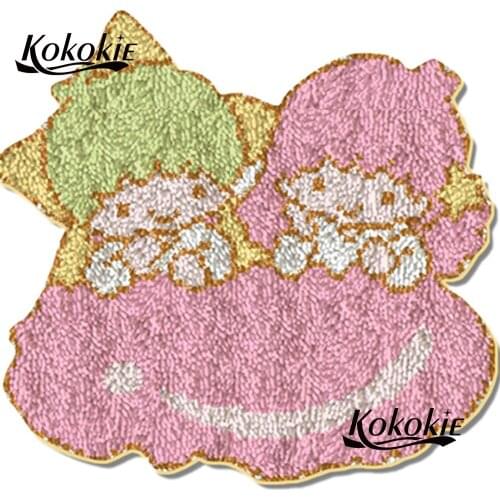 Latch hook kits diy rug tapestry kits baby printed canvas accessories cushion Crocheting needle for carpet embroidery 3d carpet