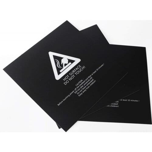 Heat Paper 3D Printer Heat Hot Bed Sticker Coordinate Printed Hot Bed Surface Sticker Black for Printer Platform