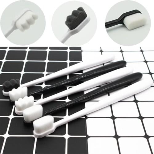 Dense Soft Black Bamboo Toothbrush Eco friendly Brush Tooth Dents Soft Charcoal Toothbrush Adults Kids