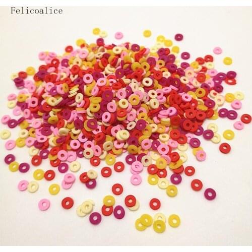 20g 5 mm Polymer Hot Clay Sprinkles for Crafts Round Circle 5mm Soft Clay Slice DIY Slime Making Accessories