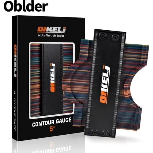 Oblder Contour Gauge With Lock Shaping Measure Ruler 5/10 Inch Copy Wood Marking Plastic Tiles Measuring Tools Duplicator