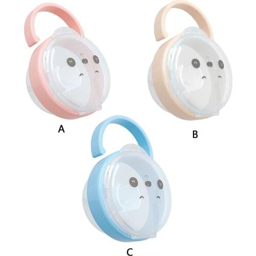 Anti-lost Baby Pacifier Infant Silicone Soother Nipple Newborn Baby Feeder Pacifier Storage Box Soother Container Holder Box