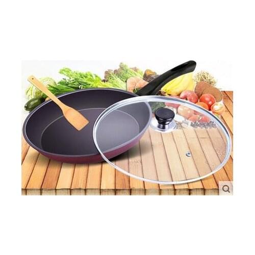 2016 Hot Pan Non-stick Cookware Steak Frying Pan Without Oil Fume Furnace with Electromagnetic Fried Eggs Pot Free Shipping