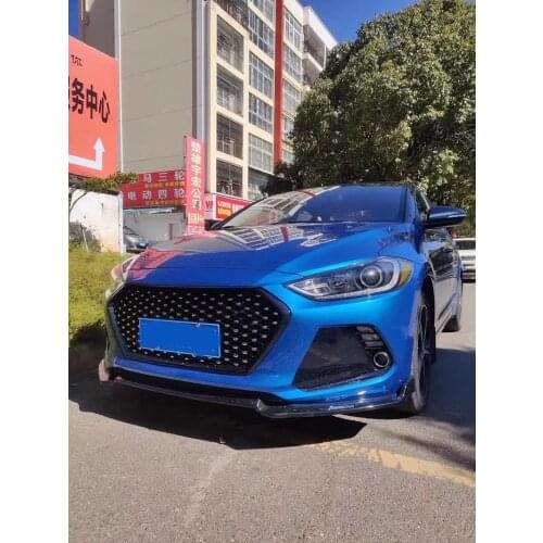 Honeycomb diamond Mesh Glossy Black Front Bumper Racing Grille For Hyundai Elantra 2016 2017 2018 For hyundai modified