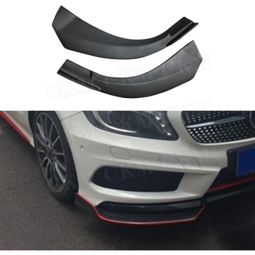 Carbon Fiber Front Bumper Splitters Spoiler Side Canards Aprons Flaps for Mercedes A Class W176 A180 A200 A250 AMG A45 2013-2015
