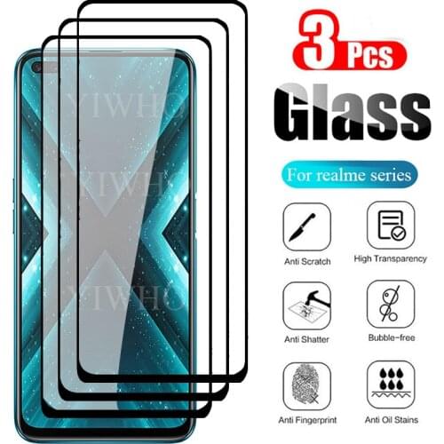 3pcs Tempered Glass for OPPO Realme X3 SuperZoom Screen Protector Realme X3 Super Zoom Protective Glass X 3 6 5 Pro 5i 6i Film