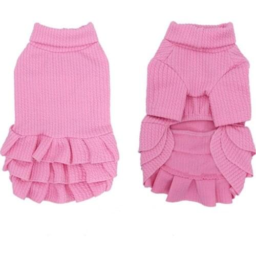 Winter Dog Dress Cat Puppy Small Dog Clothes Sweater Dresses Tutu Maltese Yorkshire Pomeranian Poodle Schnauzer Pet Clothing