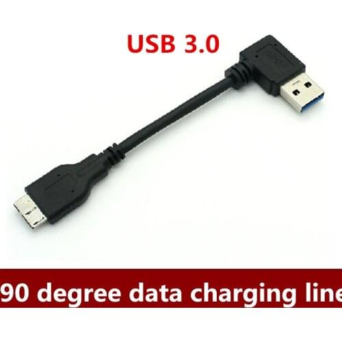 5pcs/lot 90 degree USB3.0 ultrashort elbow data charging line black Free shipping