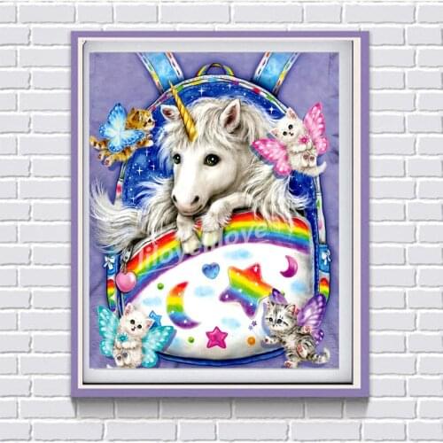 5d Diy Diamond Painting Unicorn Baby Full Square /round Picture Of Rhinestones Diamond Embroidery Cat Cross Stitch kits FG1289