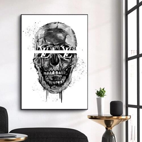 Abstract Skull Posters Canvas Painting Modern Room Decor Paintings Wall Art Prints on Canvas Wall Pictures for Wall Decor