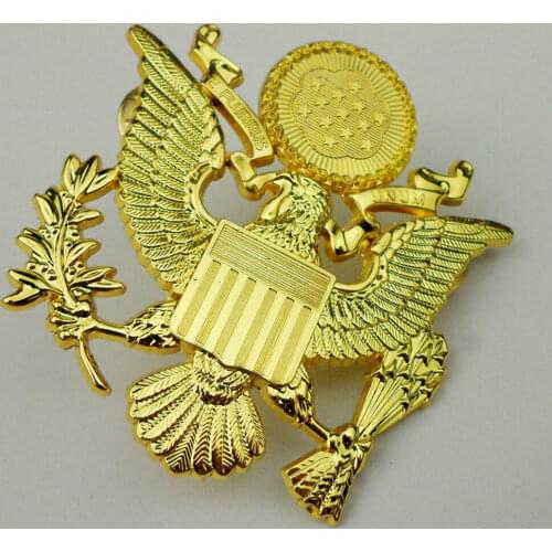 U.S. ARMY Golden Peaked Cap Badge Hat PIN Military Store