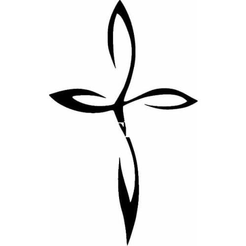 Car Stickers Christian Crucifix Jesus Faith Car Decoration Accessories Decals Creative Waterproof Sunscreen Black/white,13cm*8cm