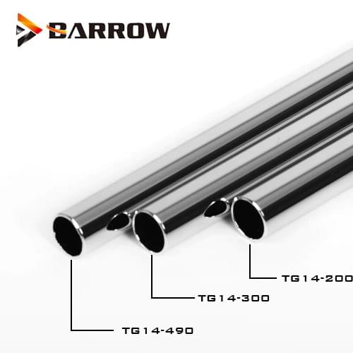 Barrow 490mm Copper Chrome Plating Metal Hard Tube 10*12mm/12*14mm/14*16mm Water Cooling Tube Computer DIY User