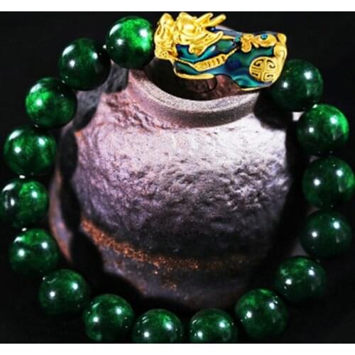 Stone Beads Bracelet Men Women Unisex Chinese Feng Shui Pi Xiu Obsidian Wristband Gold Wealth & Good Luck Pixiu Bracelets BEST