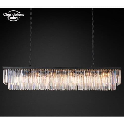 Luxury Country Vintage Chandelier Retro Crystal Pendant Hanging Light Chandeliers Lamp for Home Hotel Decoration