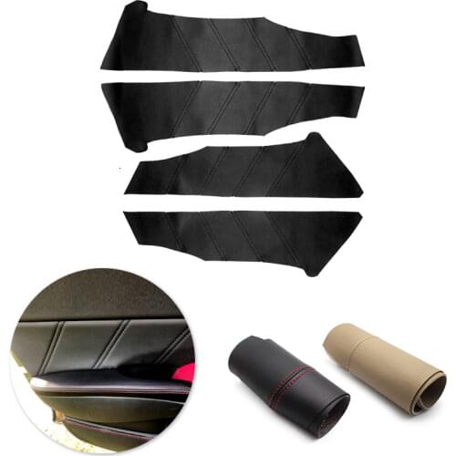 For Honda Civic 8th Gen 2006 2007 2008 2009 2010 2011 Sedan 4pcs Car Door Handle Panel Microfiber Leather Decor Cover