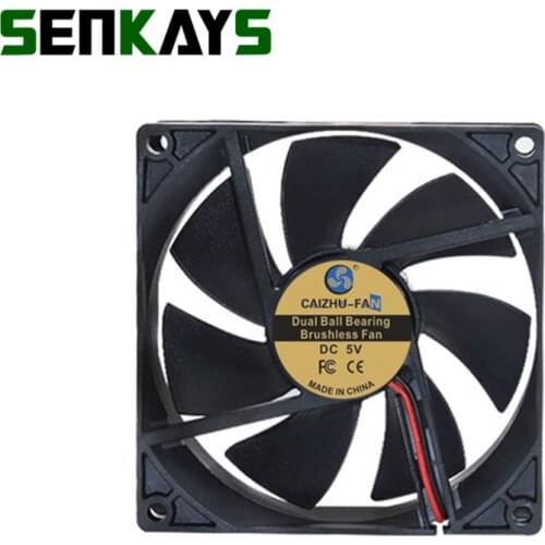 Dual Ball Bearing 90MM 9cm 9025 9225 CPU Fan 90x90x25mm DC 5V 12V 24V Computer Case Cooling Fan 2pin