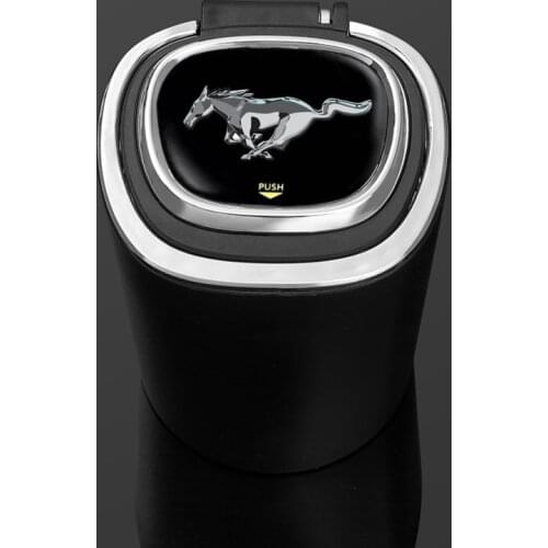 High-end car ashtray with LED light with car logo air outlet Creative For Ford mustang GT 2020 2019 2018 2017 2016 SHELBY Car