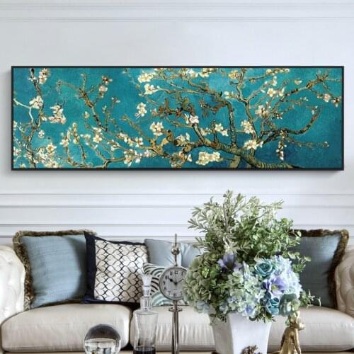Van Gogh Almond Blossom Flowers Canvas Paintings Reproductions World Famous Artwork By Van Gogh Wall Art Picture Home Wall Decor