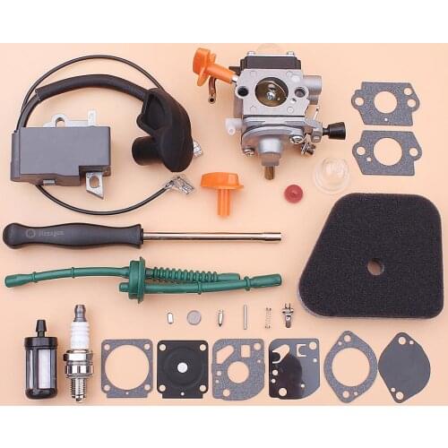 Carburetor Ignition Coil For Stihl FS87 FS100 HL100 HL95 KM90 KM100 KM130 Air Fuel Filter Line Screwdriver Repair Kit Trimmer