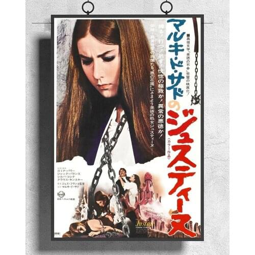 L472 JUSTINE Movie RARE 1969 Exploitation Sex XXX Silk Fabric Poster Art Decor Indoor Painting Gift