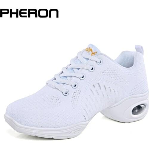 Lightweight Fitness Trainers Dancing Practice Shoes Cushioning Modern Jazz Dance Sneakers Women Breathable Mesh Feminin Zapatos