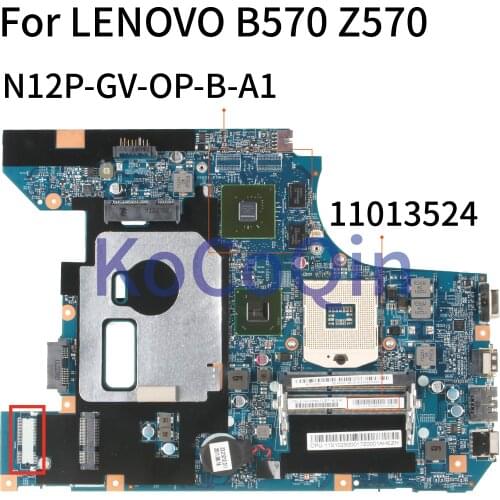 KoCoQin Laptop motherboard For LENOVO B570 Z570 HM65 Mainboard 10290-2 48.4PA01.021 11S11013524ZZ N12P-GV-OP-B-A1