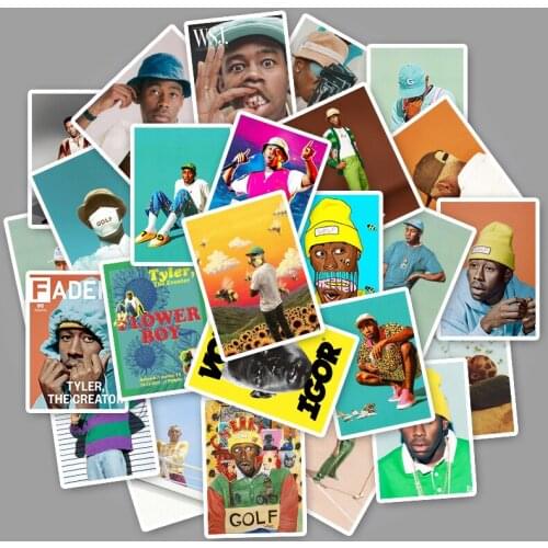 25Pcs American Singer Tyler The Creator Stickers for Fans Gift to DIY Luggage Phone Laptop Fridge Guitar Waterproof Pvc Decal
