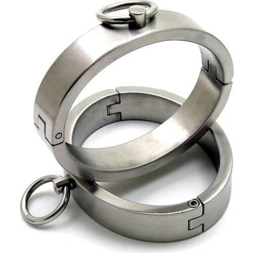 New stainless steel leg cuffs sex bondage restraints fetish slave bdsm women anklet sex products adult sex toys for couples