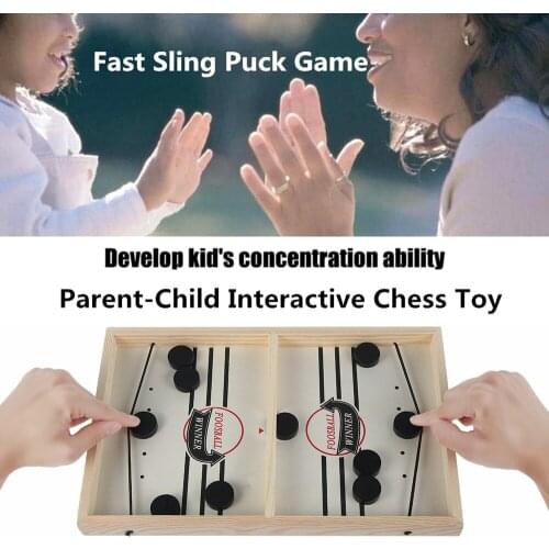 Table Hockey Game Catapult Chess Parent-child Interactive Toy Foosball Winner Games Fast Sling Puck Board Game Toys for Children
